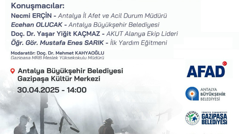 Gazipaşa afetlere hazırlanıyor