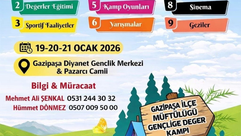 ‘Gençliğe Değer’ kampı başlıyor